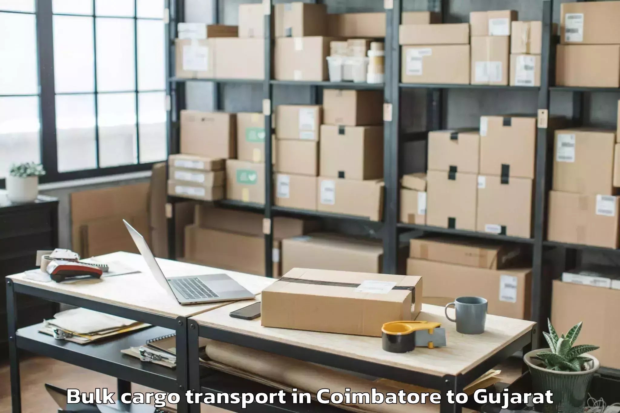 Hassle-Free Coimbatore to Mahuva Bulk Cargo Transport